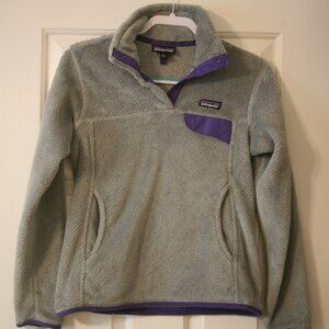 Patagonia Women's Quarter Zip Pullover Fleece Jacket, Size S, Gray